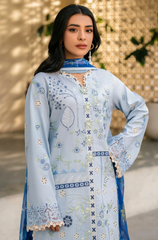 IZEL - Winter 3PC Dhanak ChickenKari Embroidered Suit - BFB0525