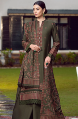 Bareeze - Winter 3PC Dhanak Embroidered Suit - BFB0421