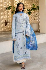 IZEL - Winter 3PC Dhanak ChickenKari Embroidered Suit - BFB0525