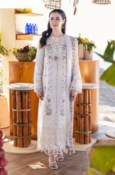QALAMKAR - 3PC Lawn Embroidered Suit - BFB0234
