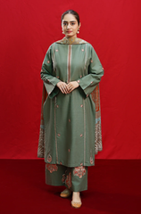 Urge - Winter 3PC Dhanak Embroidered Suit - BFB0422