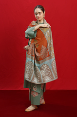 Urge - Winter 3PC Dhanak Embroidered Suit - BFB0422