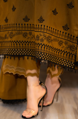 Urge - Winter 3PC Dhanak Embroidered Suit - BFA0027