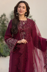 Allys - Winter 3PC Velvet Embroidered Suit - BFU0113