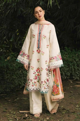Zara Shahjahan - Winter 3PC Dhanak Embroidered Suit - BFB0142