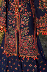 HUSSAIN REHAR - Winter 3PC Dhanak Embroidered Suit - BFB0463