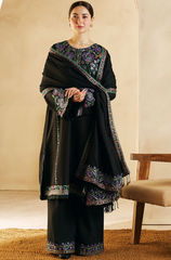 Zara Shahjahan - Winter 3PC Dhanak Embroidered Suit - BFB0433