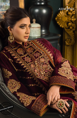 Asim Jofa -Winter 3PC Velvet Embroidered Suit - BFB0551