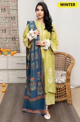 Urge - Winter 3PC Dhanak Embroidered Suit - BFB0137