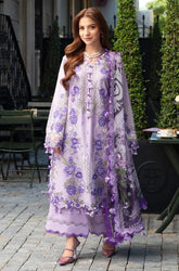 JADE - 3PC Summer Lawn Embroidered Shirt with Organza Embroidered Dupatta and Trouser - BFB0809