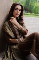 IZEL - Winter 3PC Dhanak Embroidered Suit - BFB0530