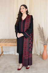 Asling - Winter 3PC Dhanak Embroidered Suit - BFB0014