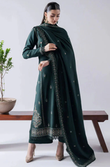 Asim Jofa - Winter 3PC Dhanak Embroidered Suit - BFB0451