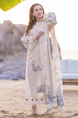 Qalamkar - Winter 3PC Dhanak Chicken Kari Embroidered Suit - BFB0084