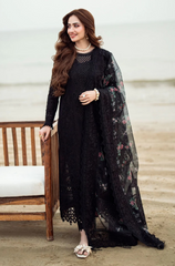 Nureh - Winter 3PC Dhanak ChickenKari Embroidered with Sequence work Suit - BFU0112