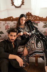 Qalamkar - Winter 3PC Dhanak Embroidered Suit - BFB0533