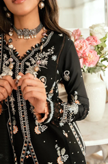 Qalamkar - Winter 3PC Dhanak Embroidered Suit - BFB0533