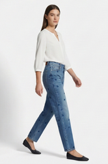 Classic Straight Baggy Jeans for Women - Light blue - BFJ003