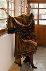 Hussain Rehar - Winter 3PC Dhanak Embroidered Suit - BFB0565