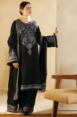 Zara Shahjahan - Winter 3PC Dhanak Embroidered Suit - BFB0433