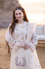 Qalamkar - Winter 3PC Dhanak Chicken Kari Embroidered Suit - BFB0084