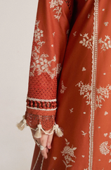 Hussain Rehar - Winter 3PC Dhanak Embroidered Suit - BFB0535