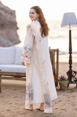 Qalamkar - Winter 3PC Dhanak Chicken Kari Embroidered Suit - BFB0084
