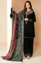 JAZMIN - Winter 3PC Velvet Embroidered Suit - BFB0464