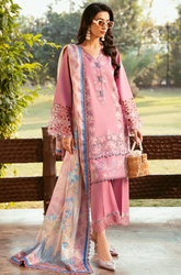 BIN ILYAS - Winter 3PC Dhanak Embroidered Suit - BFB0480