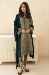 Jazmin - Winter 3PC Khaddar Embroidered Suit - BFB0093