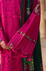 QalamKar - Winter 3PC Chikenkari Dhanak Embroidered Suit - BFB0492