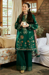 Coco Zara Shahjahan - Winter 3PC Dhanak Embroidered Suit - BFB0266