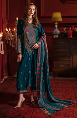 Bareeze -Winter 3PC Velvet Embroidered Suit - BFB0562