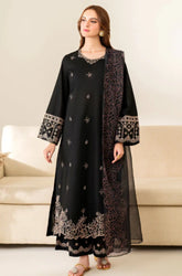 GARNET - 3PC Lawn Embroidered Shirt with Chiffon Embroidered Dupatta and Trouser - BFB0657