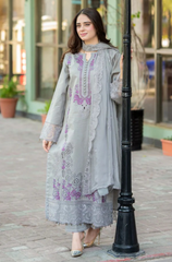 Mushq - Winter 3PC Dhanak ChickenKari Embroidered Suit- BFB0289