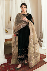 Boraque -Winter 3PC Velvet Embroidered Suit - BFB0400