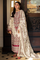 ASIM JOFA - Winter 3PC Dhanak Embroidered Suit - BFB0487