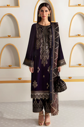 Winter 3PC Velvet Embroidered Suit - BFB0570