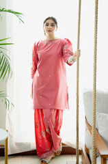 Urge - Winter 2PC Dhanak Embroidered Suit - BFU0134