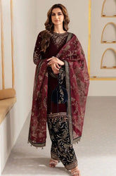 JAZMIN - Winter 3PC Velvet Embroidered Suit - BFB0465