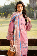 BIN ILYAS - Winter 3PC Dhanak Embroidered Suit - BFB0480