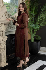 Asim Jofa - Winter 3PC Dhanak Embroidered Dress - BFC0005