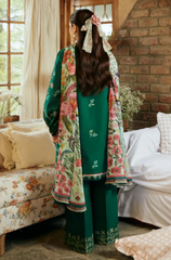 Coco Zara Shahjahan - Winter 3PC Dhanak Embroidered Suit - BFB0266