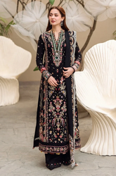 Qalamkar - Winter 3PC Dhanak Embroidered Suit - BFA0007