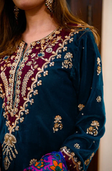 LAAM -Winter 3PC Velvet Embroidered Suit - BFB0511