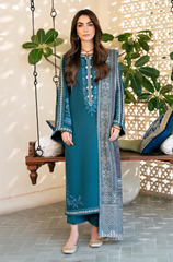 Izel - Winter 3PC Dhanak Embroidered Suit - BFB0541