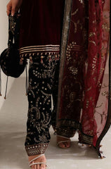 JAZMIN - Winter 3PC Velvet Embroidered Suit - BFB0465