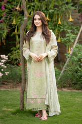 Summer 3PC Lawn Embroidered Suit - BFU0132