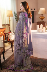 Jade - Winter 3PC Dhanak Chickenkari Embroidered Suit - BFU0115