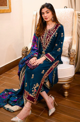 LAAM -Winter 3PC Velvet Embroidered Suit - BFB0511